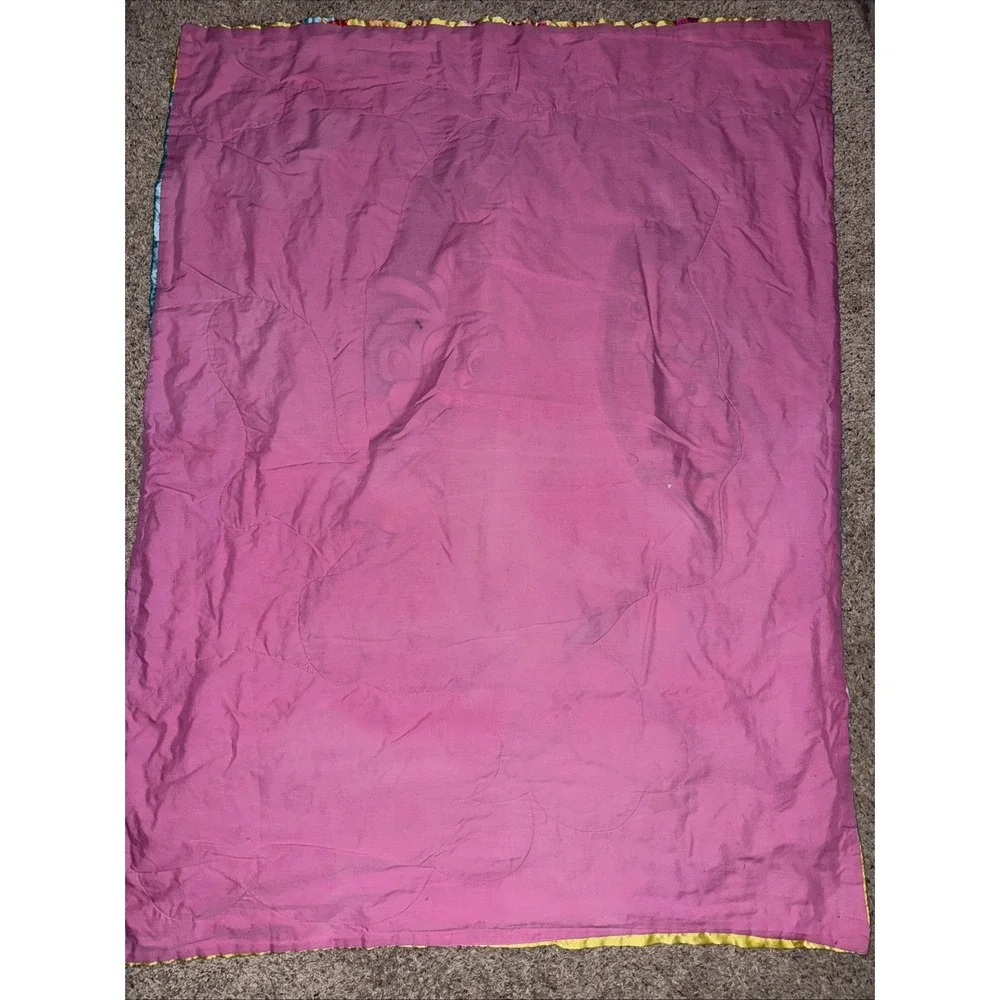 Vintage Dora‎ The Explorer Satin Throw Blanket Multicolored Pink Back 50x40